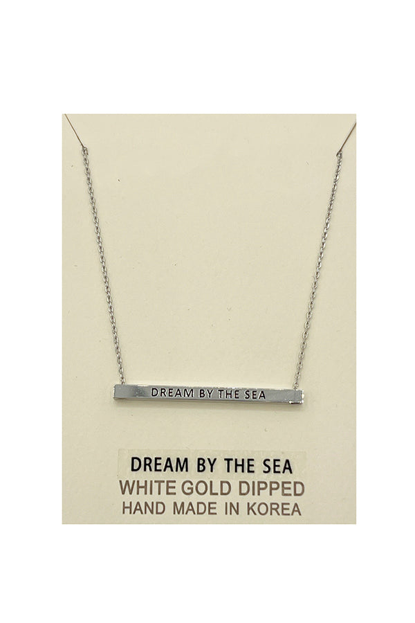 DREAM BY THE SEA Bar Pendant Necklace