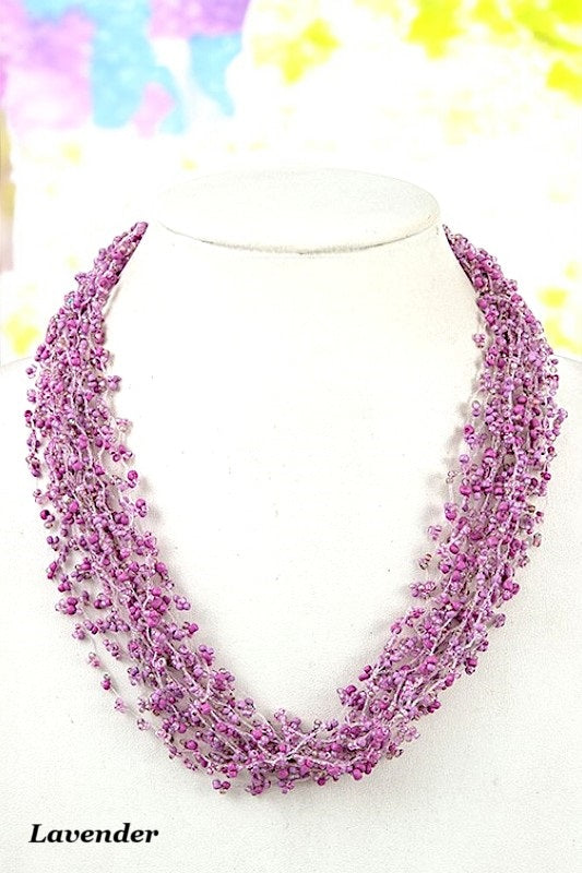 CLUSTER BEAD CHUNKY COLLAR NECKLACE