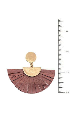 GENUINE LEATHER FRINGE DANGLE EARRING