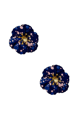 Color Speck Floral Post Earring