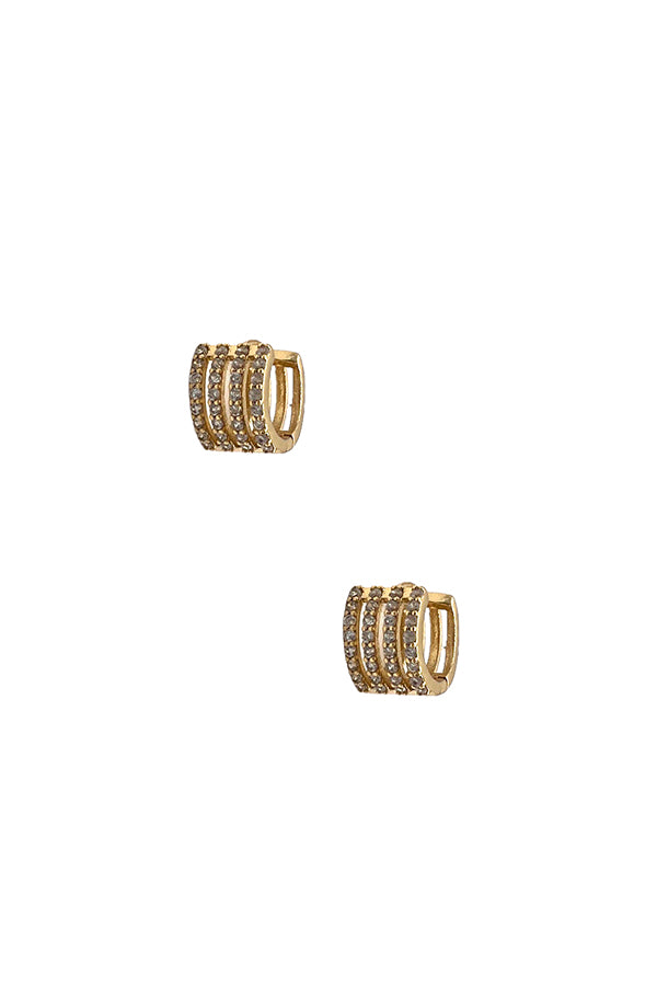 Cubic Zirconia Dainty Hoop Earring