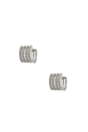 Cubic Zirconia Dainty Hoop Earring