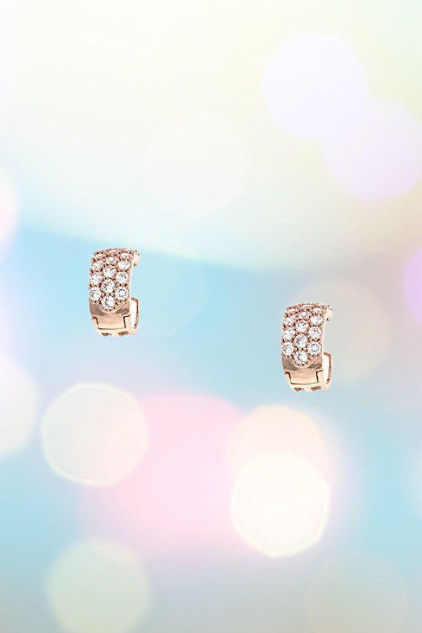 CHUNKY CZ STONE PAVE EARRING