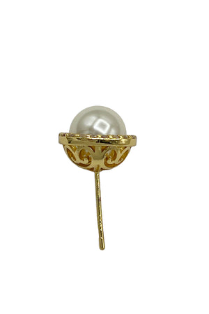 Squoval Pearl Post Earring