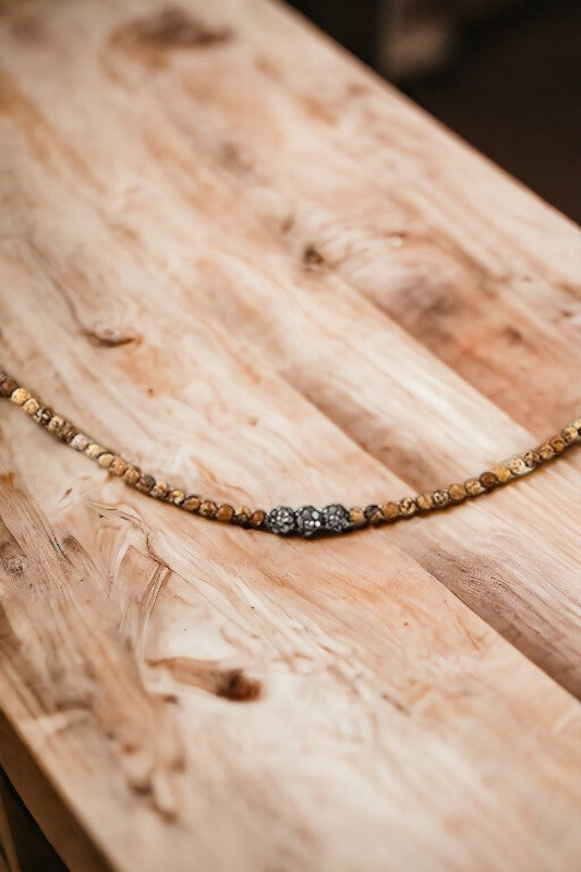 Beaded Accent Choker Necklace