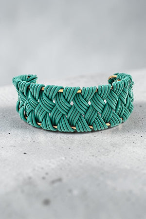 BRAIDED DETAILED WOVEN CUFF BRACELET