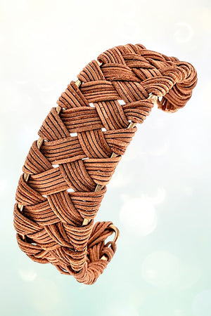 BRAIDED DETAILED WOVEN CUFF BRACELET