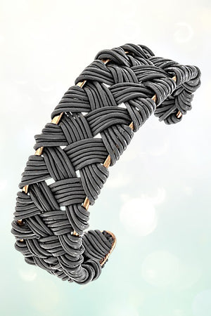 BRAIDED DETAILED WOVEN CUFF BRACELET