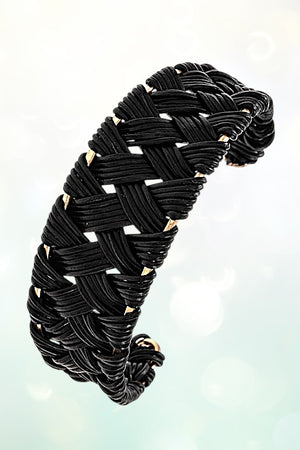 BRAIDED DETAILED WOVEN CUFF BRACELET