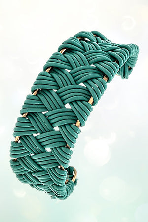 BRAIDED DETAILED WOVEN CUFF BRACELET