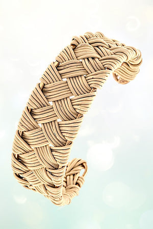 BRAIDED DETAILED WOVEN CUFF BRACELET