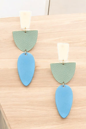 GEO LINK SHAPE DROP EARRING