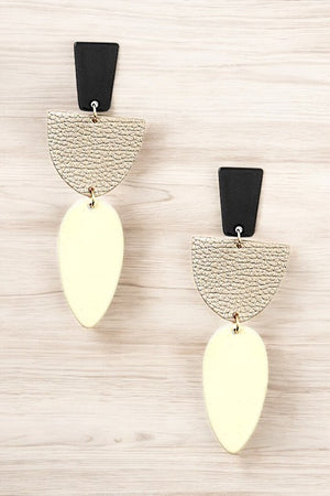 GEO LINK SHAPE DROP EARRING