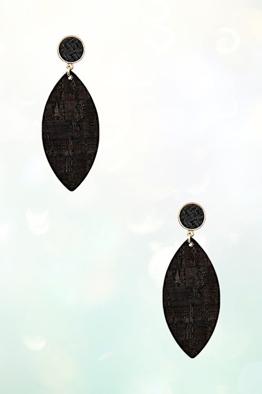 CORK DETAILED DROP EARRING