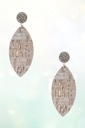 CORK DETAILED DROP EARRING