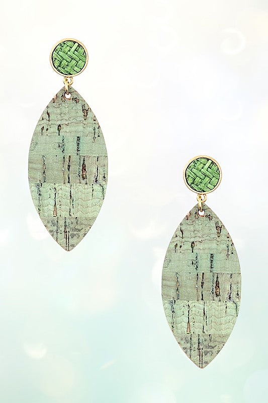 CORK DETAILED DROP EARRING