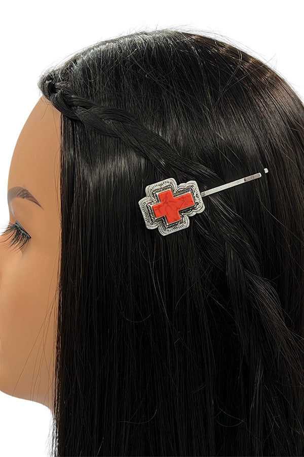 Cross Gem Hair Pin