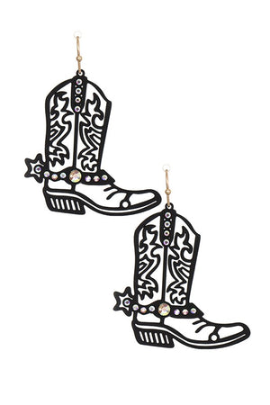 GEM BOOT CUT OUT EARRING