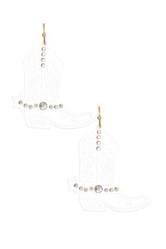 GEM BOOT CUT OUT EARRING