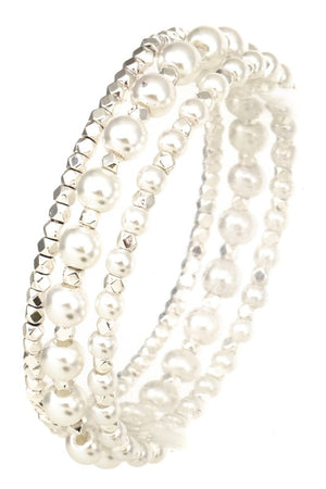 PEARL SMALL BEAD ACCENT BRACELET SET