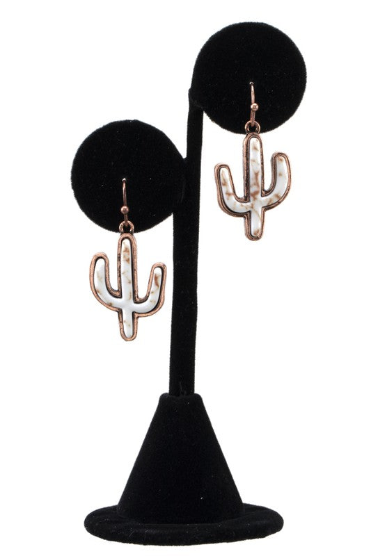 CACTUS GEM DANGLE EARRING