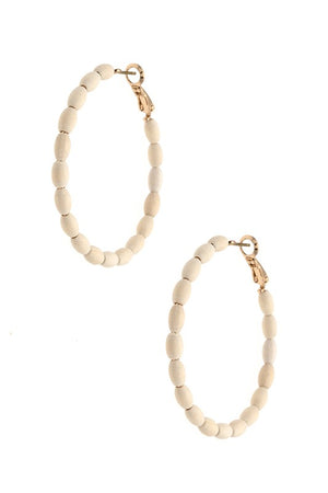 OVAL BEAD CIRCLE DROP EARRING