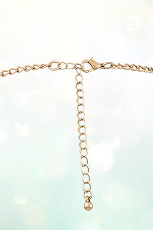 HAMMERED OVAL CUT OUT LINK LONG NECKLACE