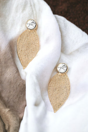 Leaf Cut Out Drop Earring