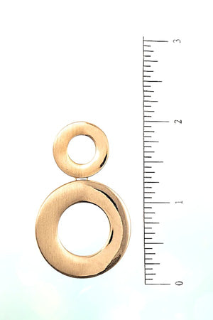DOUBLE CIRCLE LINK DROP EARRING