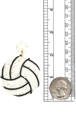 Glitter Volleyball Earring