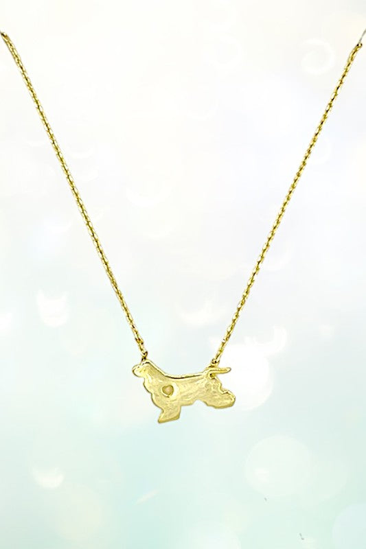 Poodle Dog Pendant Necklace