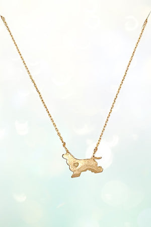 Poodle Dog Pendant Necklace