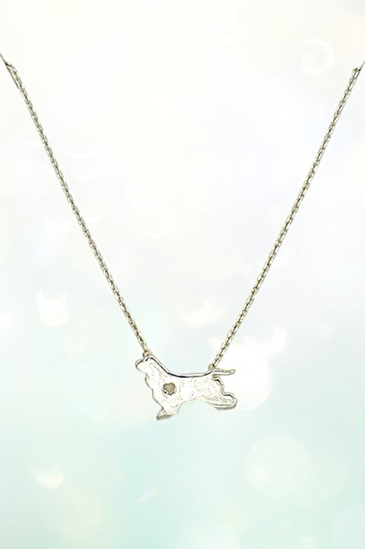 Poodle Dog Pendant Necklace