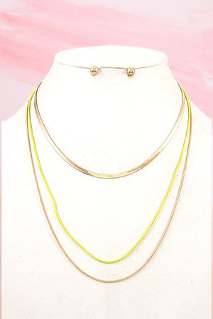 MULTI LAYERED FLAT CHAIN NECKLACE SET