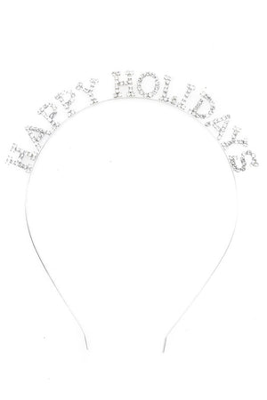 CURVED HAPPY HOLIDAYS HEADBAND