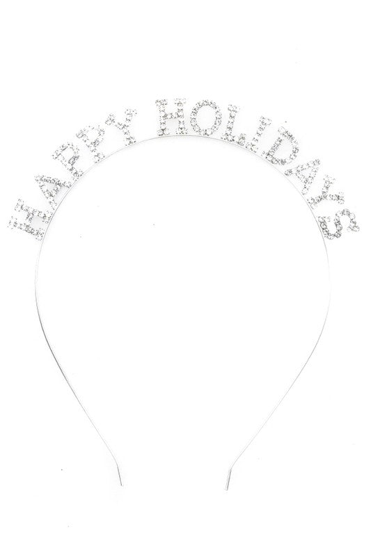 CURVED HAPPY HOLIDAYS HEADBAND