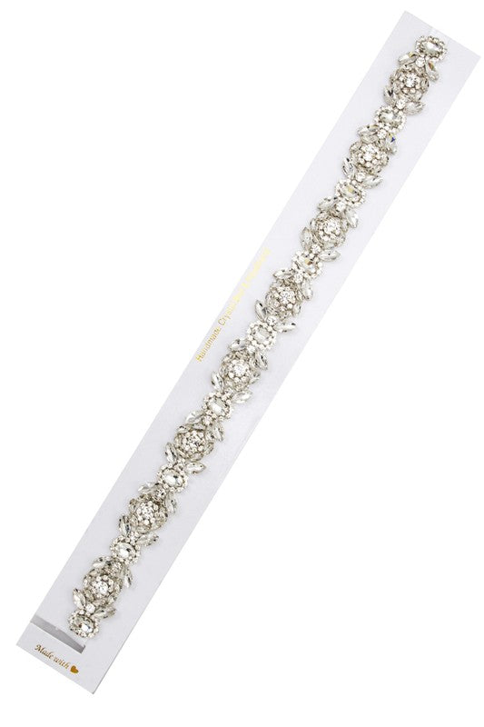 CRYSTAL GEM PAVE HEADBAND /SASH BELT