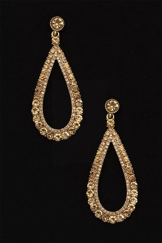 TEARDROP GEM PAVE EARRING