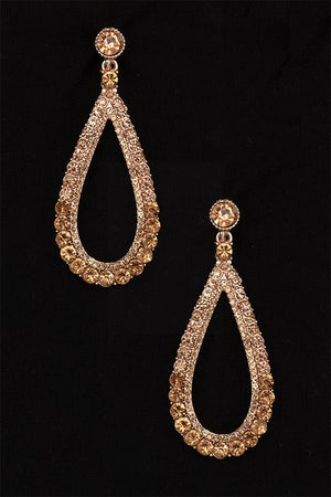 TEARDROP GEM PAVE EARRING