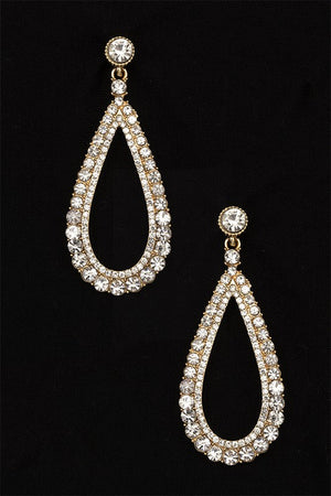 TEARDROP GEM PAVE EARRING