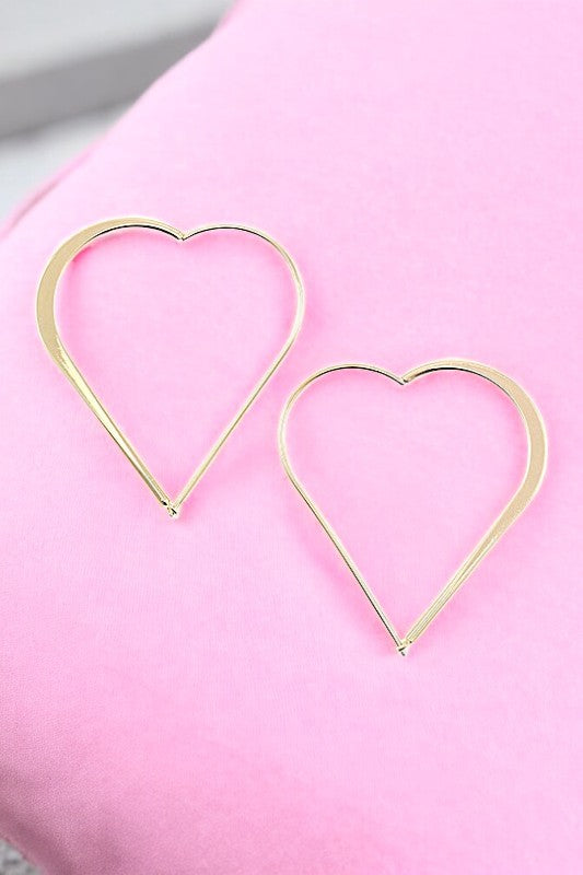 HEART CUT OUT HOOP EARRING