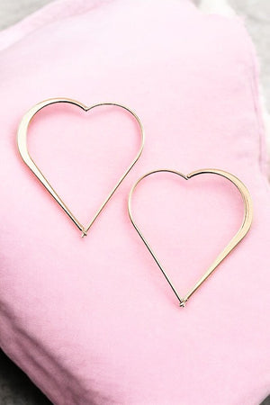 HEART CUT OUT HOOP EARRING