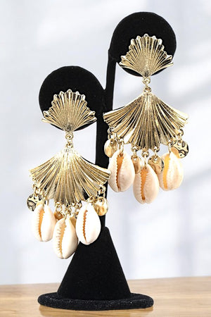 MULTI SHELL DANGLE EARRING