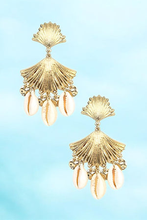 MULTI SHELL DANGLE EARRING