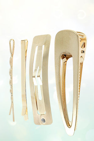 4 PC MIX BASIC HAIR PIN CLIP SET