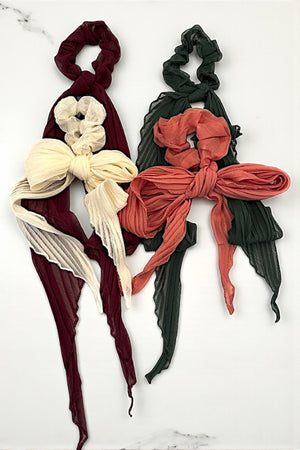 LONG PLEATED HAIR SCRUNCHIE