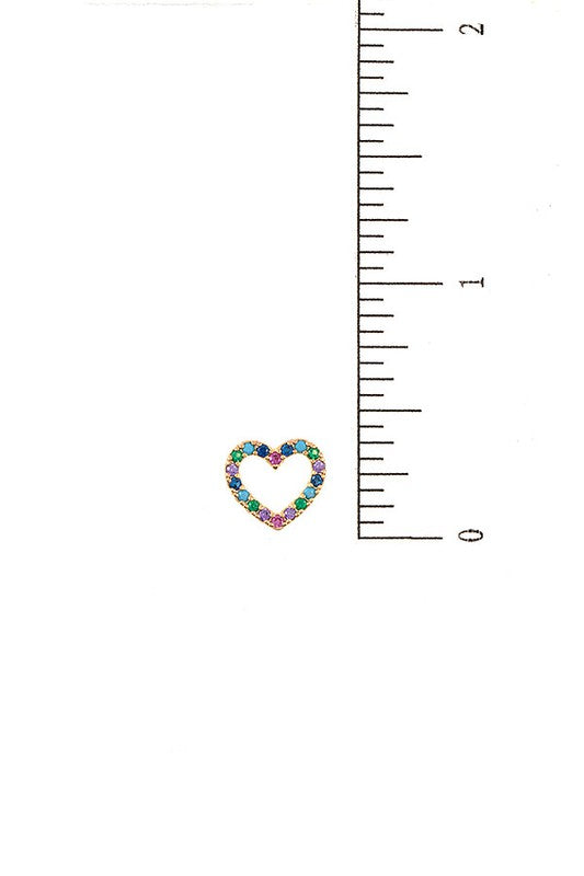 Rhinestone Pave Heart Post Earring