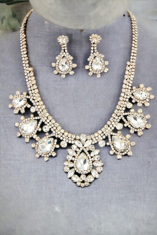 Faceted Crystal Gem Necklace Set
