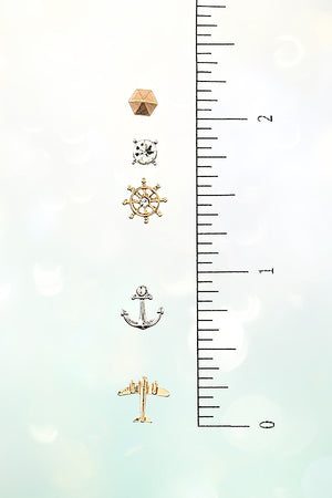 ANCHOR MIX SMALL STUD EARRING SET