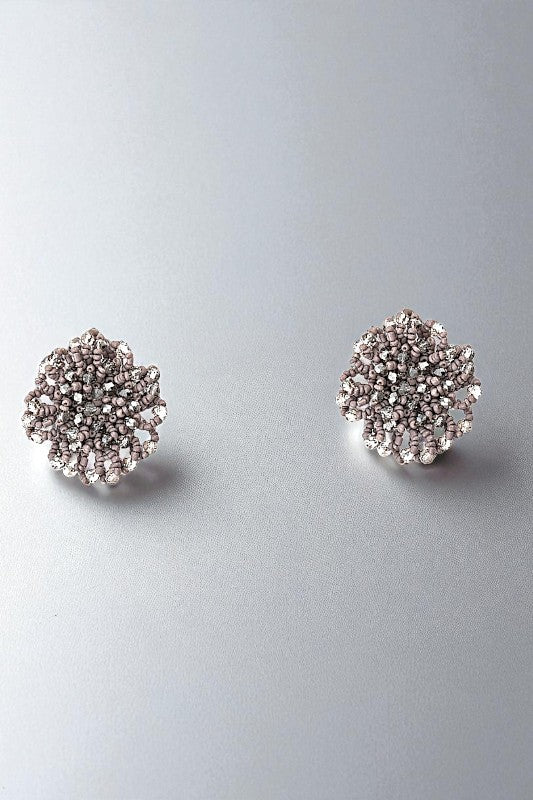 BEAD CLUSTER POST EARRING